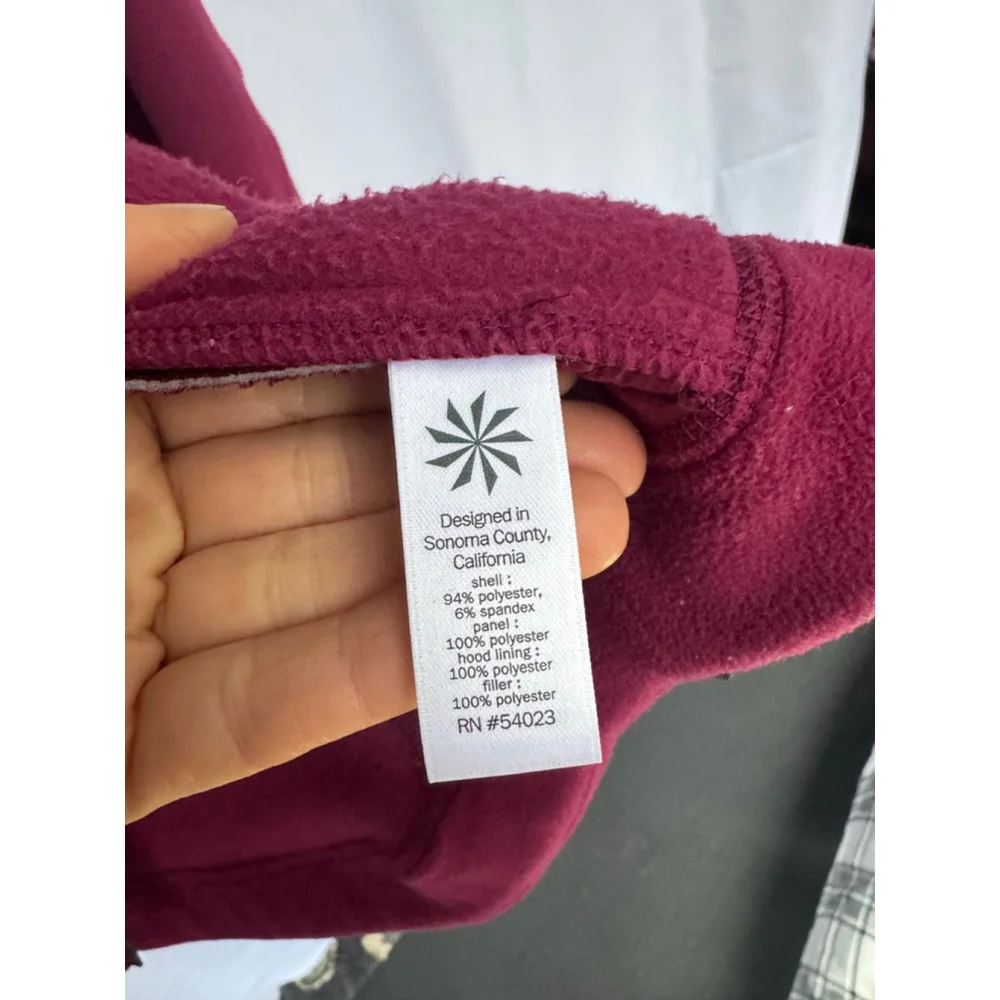 Athleta Unstoppable Fleece Lined Full Zip Jacket Chilled Sangria Small - Picture 7 of 11